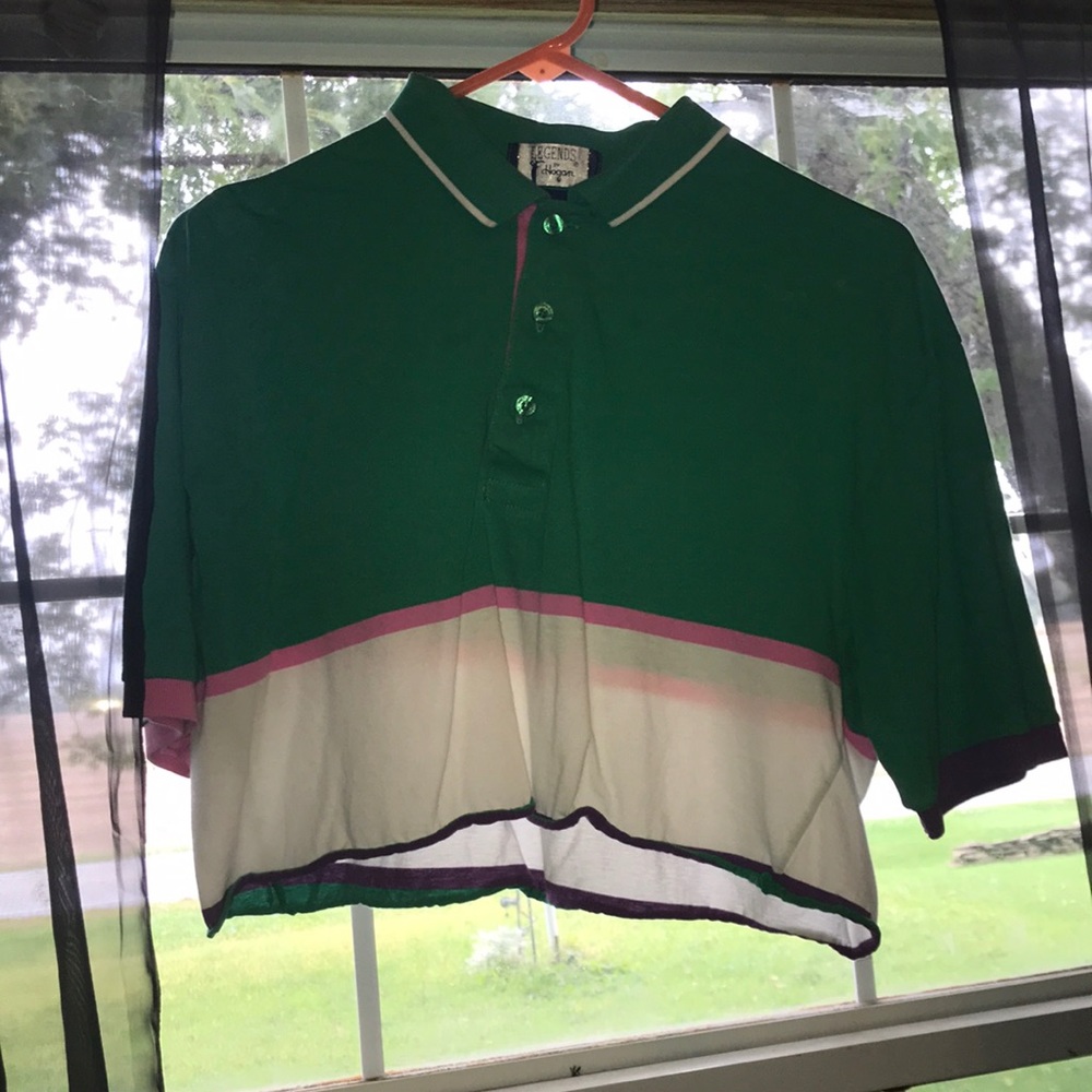 Vintage golf polo crop top